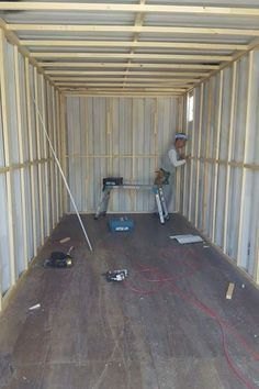 Framed 20-foot container shell