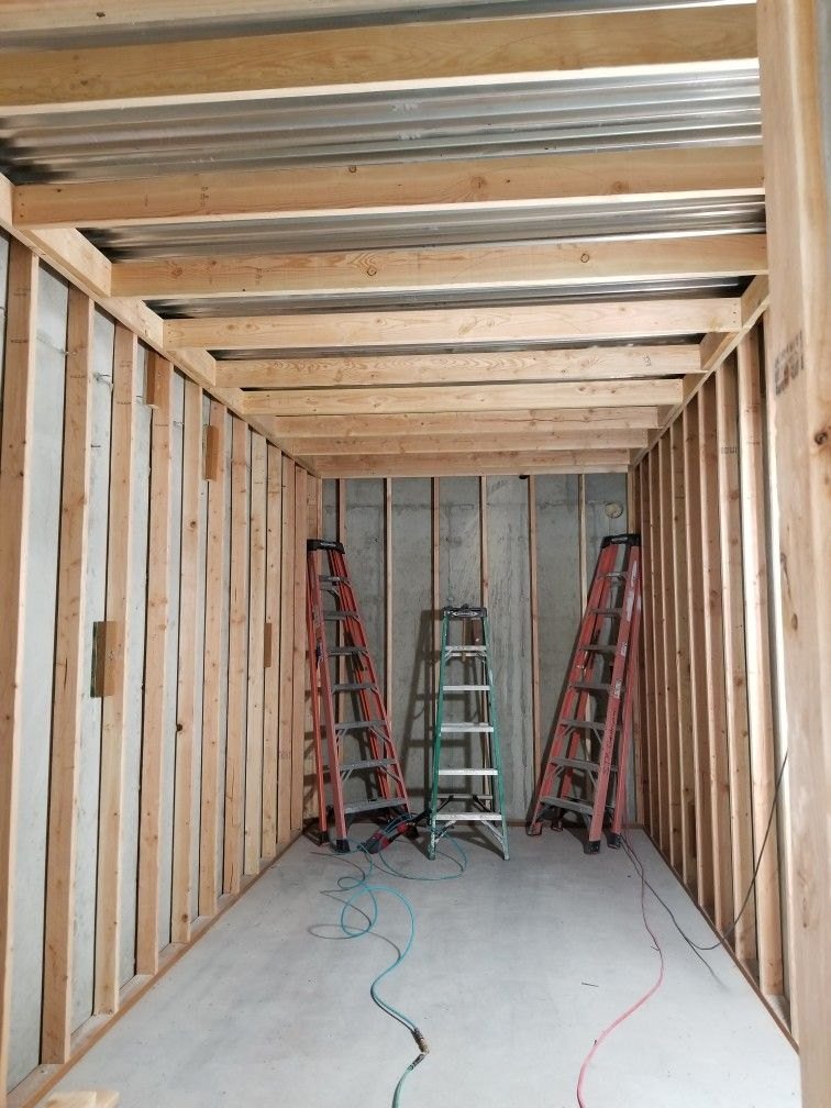 Framed and insulated 40-foot container shell